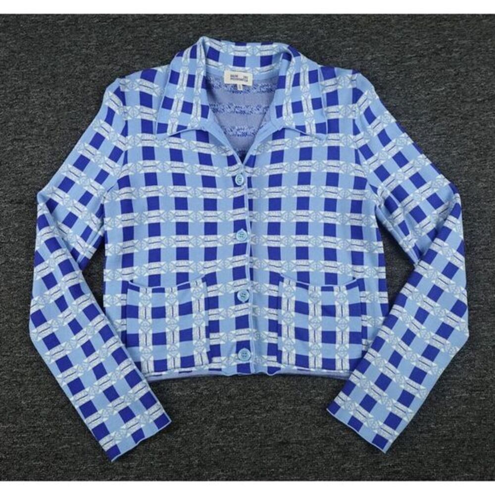 Baum Und Pferdgarten Sweater Womens Extra‎ Small Blue Capera Check Relaxed 2023